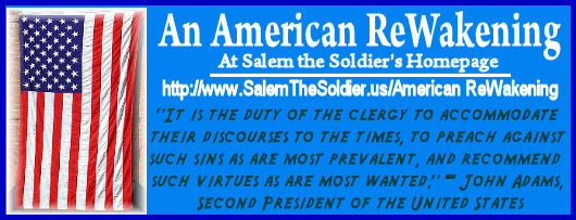 Promo Graphic for Salem the Soldiers' Homepage, American Rewakening site!